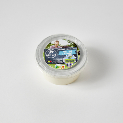 Natuurlijke roomkaas en roomkaas met fijne kruiden