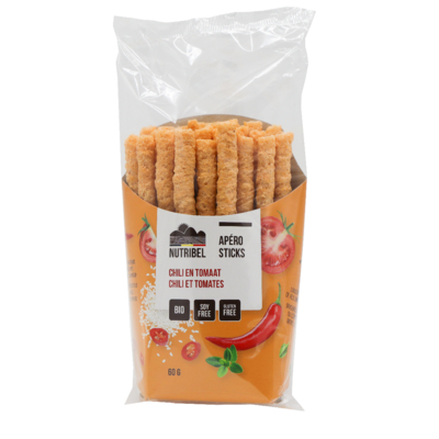 Aperitiefstokje met chili en tomaat