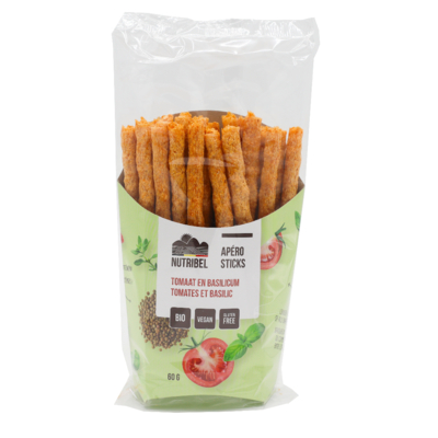 Aperitiefstokje met tomaten & basilicum