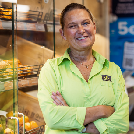 Michèle Degreef, zaakvoerder Carrefour Express Sint-Agatha-Berchem en Koekelberg