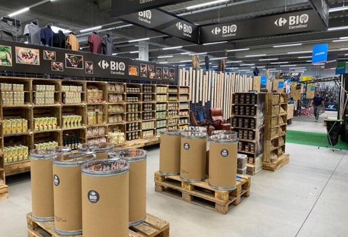 Carrefour BIO-hoek in Decathlon