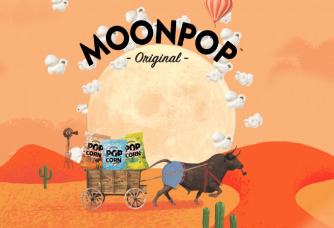 Biologische popcorn van Moonpop