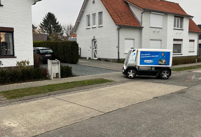 Zelfrijdende wagen van Colruyt