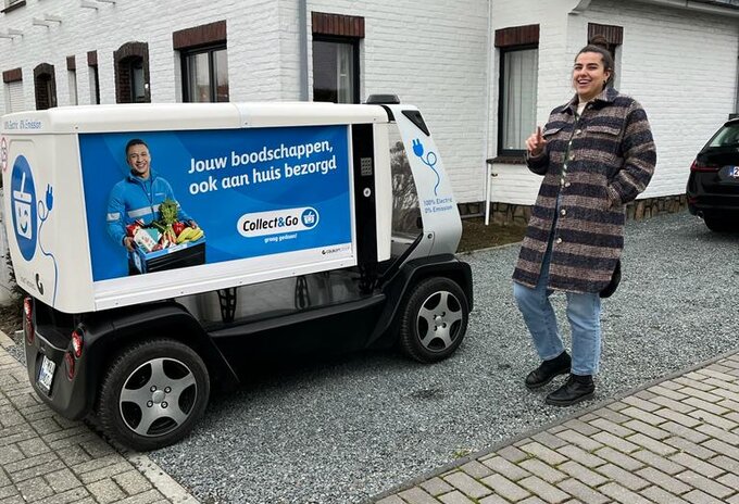 Colruyt test onbemande wagentjes voor thuislevering