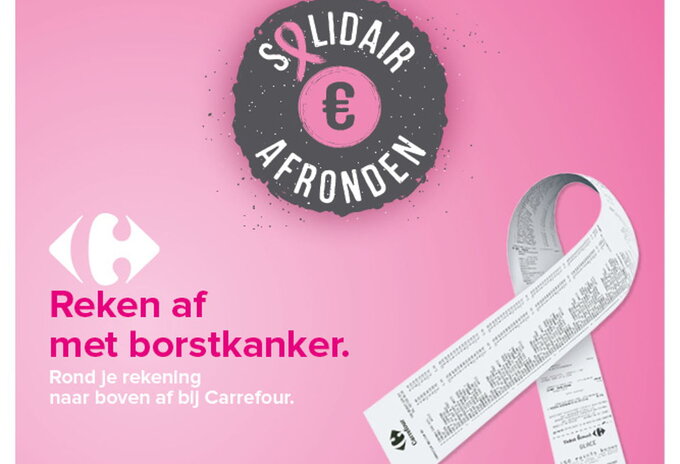 Carrefour organiseert Solidaire Afronding voor Pink Ribbon