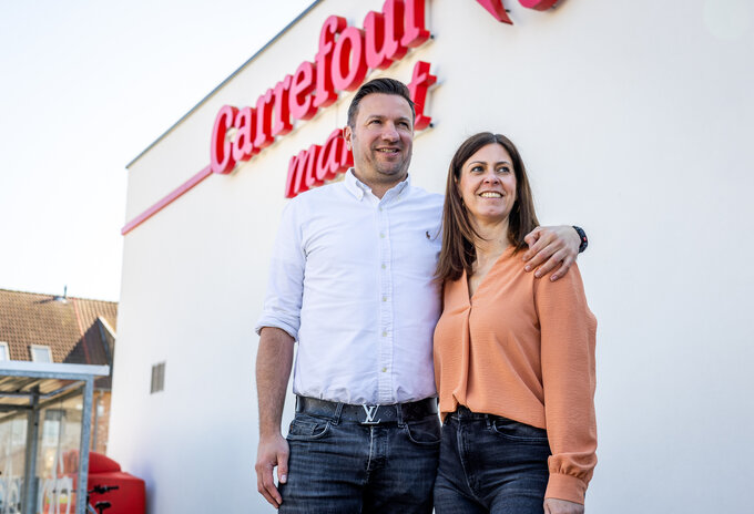 Franchise: Philip Knaepkens en Jill Van Win van Carrefour Market Gooreind
